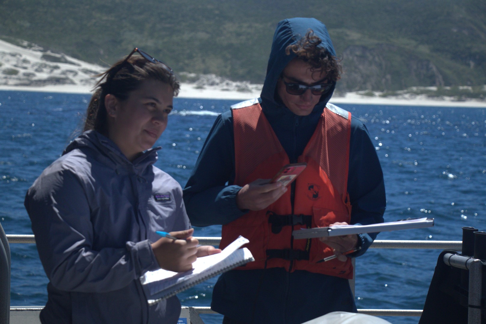 One of our fellows, Jenna Huynh, collecting data as part of her internship with the Channel Islands National Marine Sanctuary.